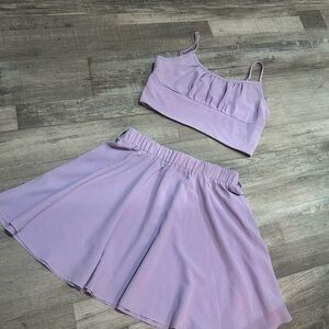 SHEIN Light Purple Women's Skirt Set